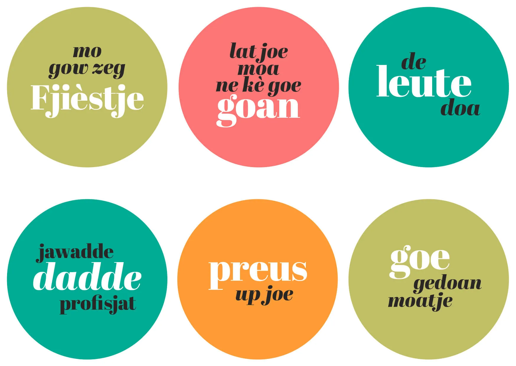 Stickervel 'fjièstje'