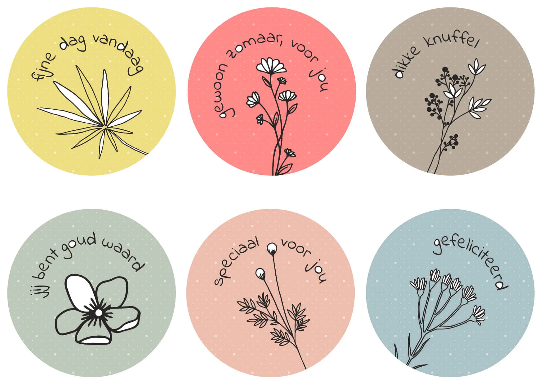 Stickervel 'fijne dag'