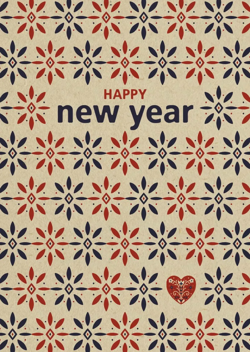 Nieuwjaarskaart - happy new year