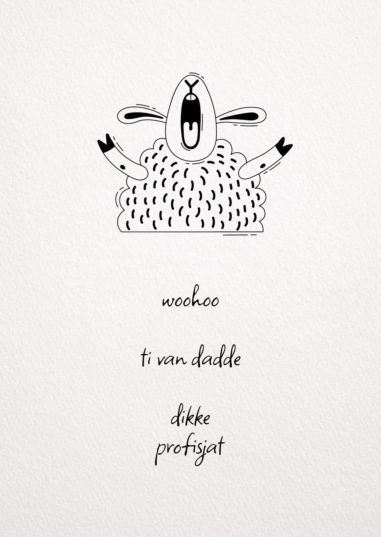 Wenskaart - ti van dadde