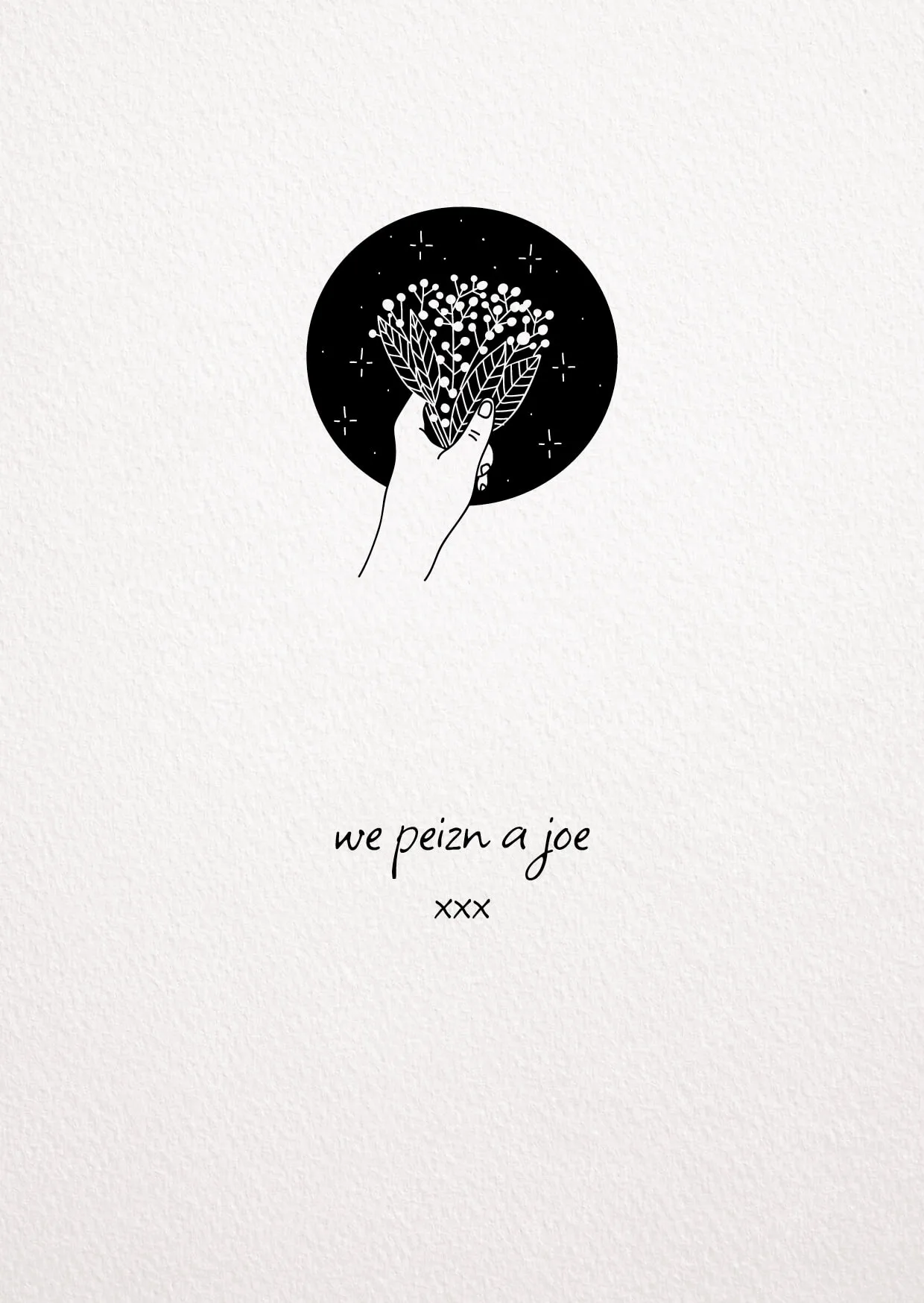 Wenskaart - we peizn a joe