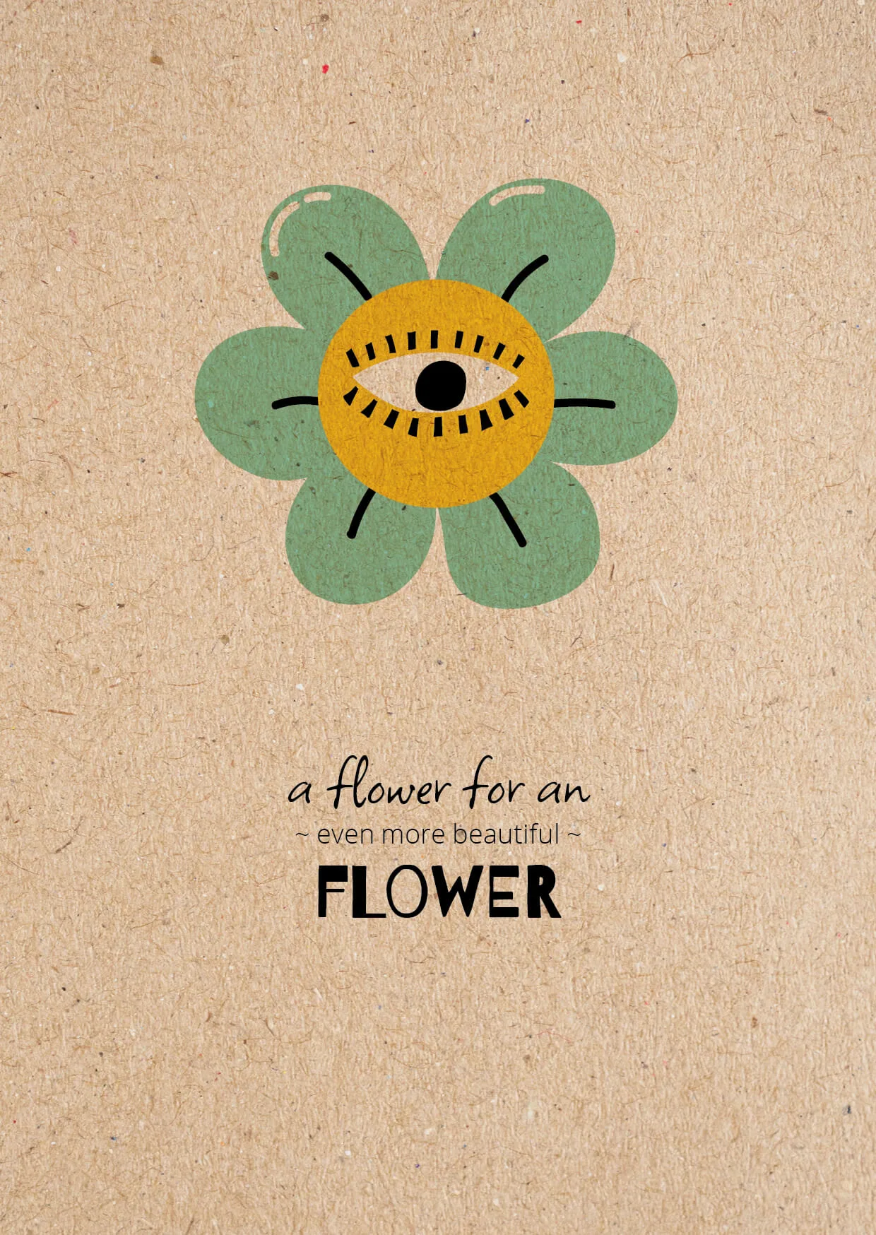 Wenskaart - a flower for an flower