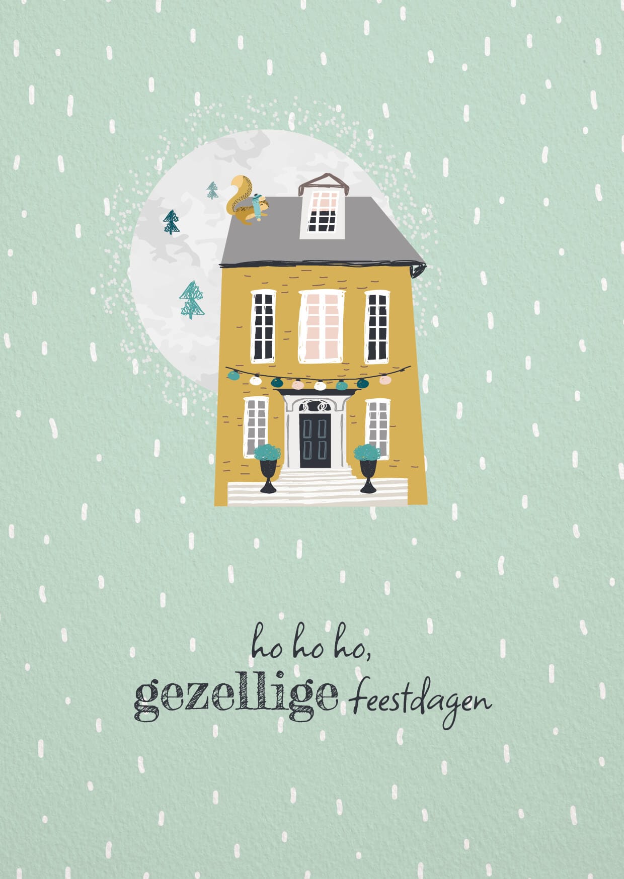 Wenskaart - gezellige feestdagen